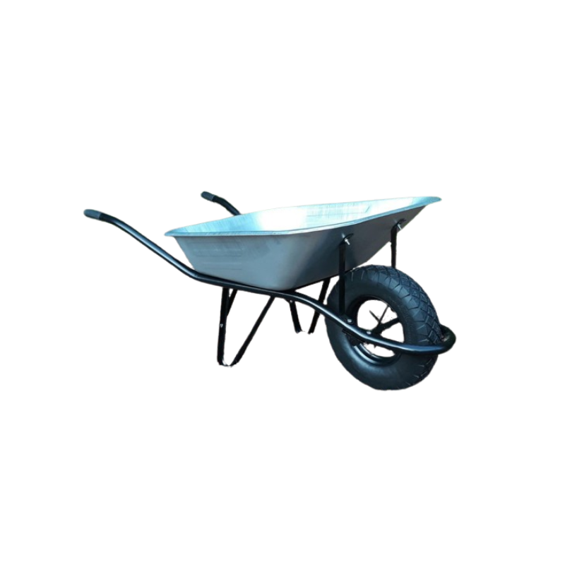 Brouette une roue de 90 litres avec bac galvanisé