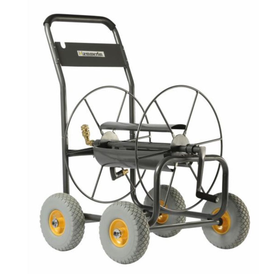 Dévidoir avec quatre roues increvables