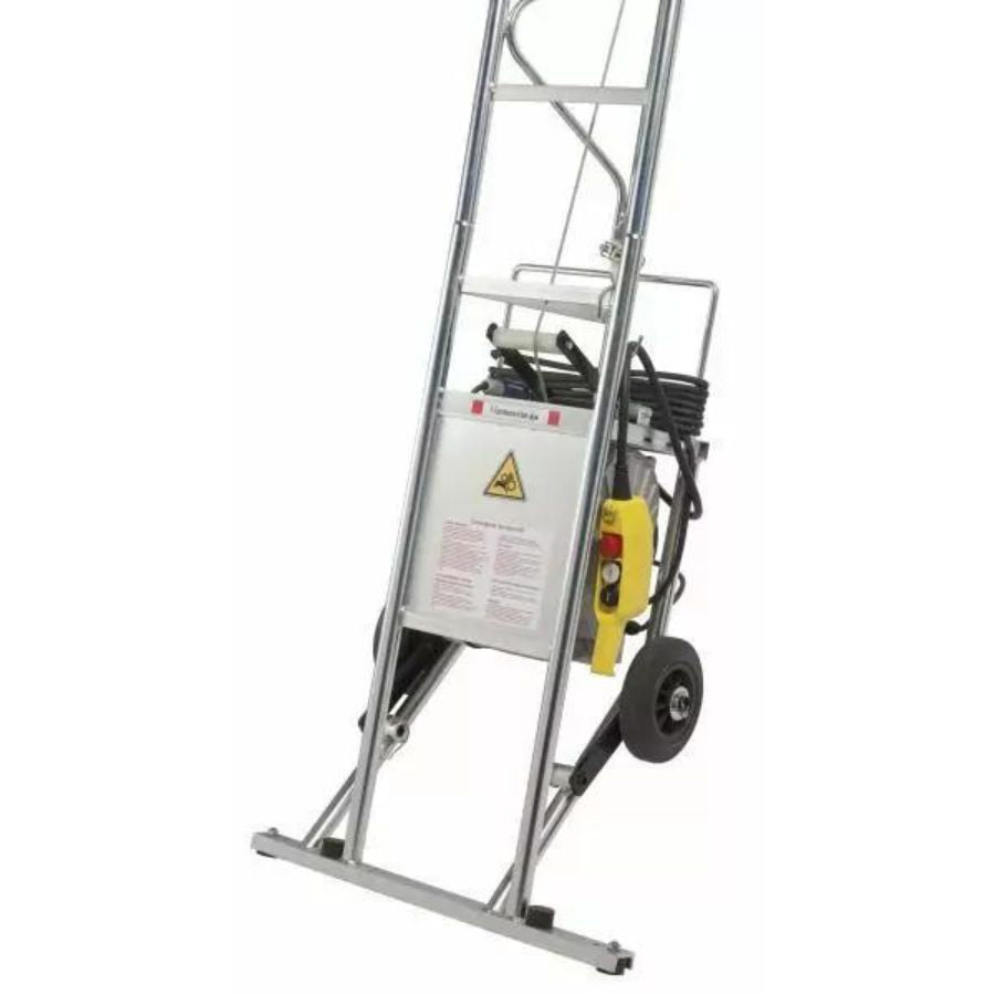 Monte matériaux 10 m pour couvreur - échelles en acier (150kg - 20 m maxi)